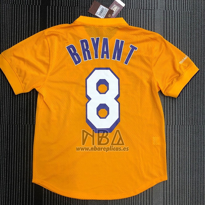Camiseta Manga Corta Los Angeles Lakers Kobe Bryant NO 8 Amarillo